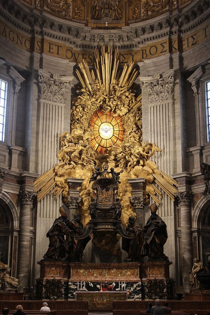 Cátedra de San Pedro en la Basílica de San Pedro en el Vaticano