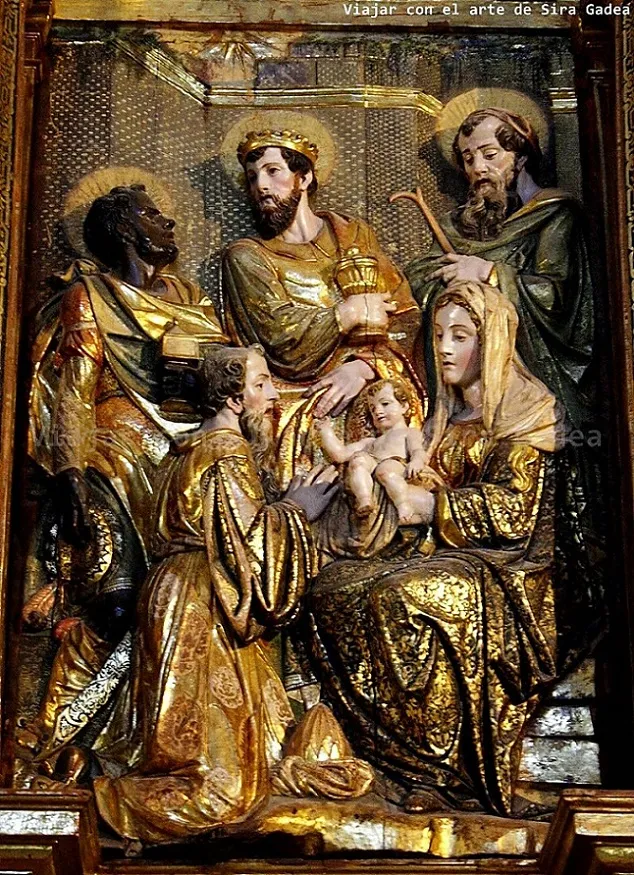 Detalle del retablo de la iglesia del monasterio de San Jerónimo de la Concepción. Granada. Siglo XVI.