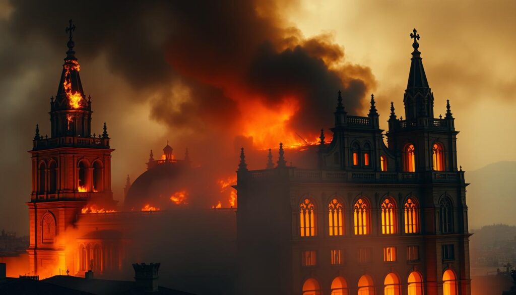 Catedral ardiendo